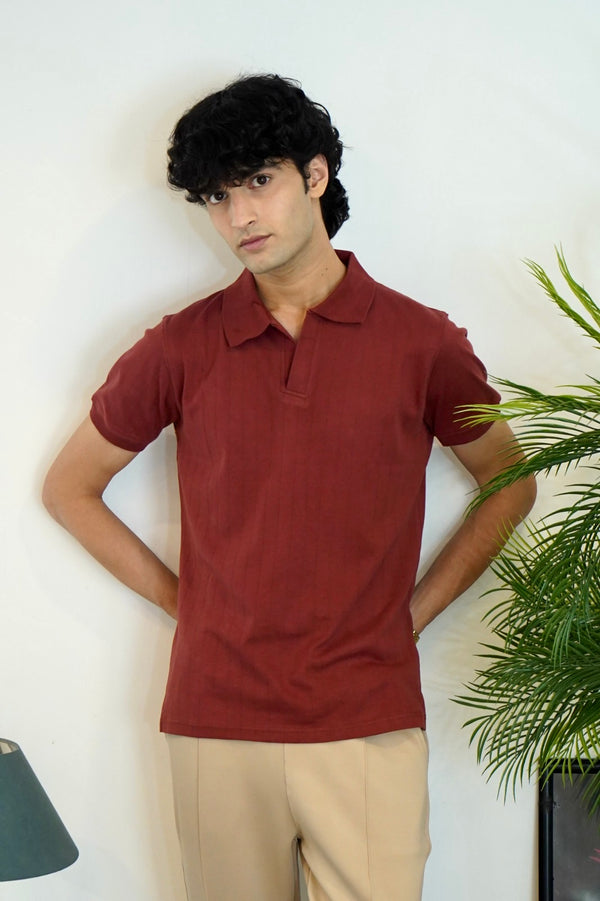 Drop needle maroon